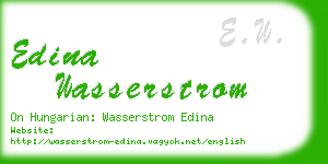 edina wasserstrom business card